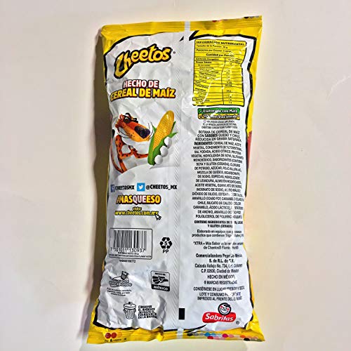 Sabritas Cheetos Flamin  Hot Cheese Flavored Snack  3.52 Oz.
