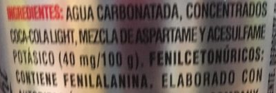 Coca cola light 2 lt