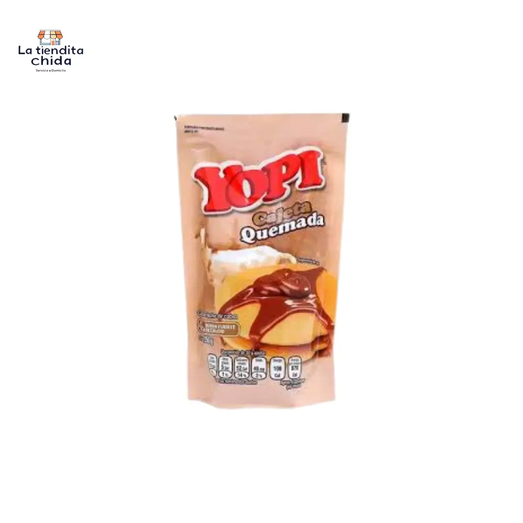 Yopi cajeta quemada 250g sobre